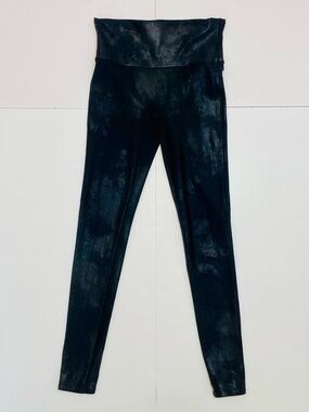 Spanx Women’s Faux Leather Leggings Glossy Black Size M